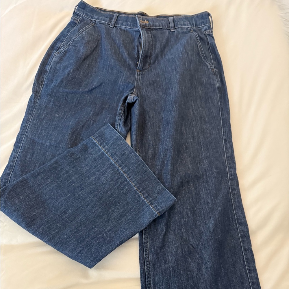 J. Crew Dark Blue Wide Leg Jeans